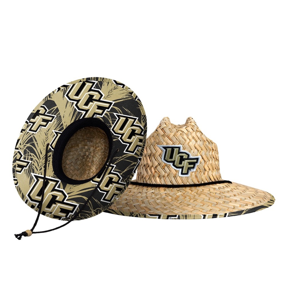 Men's NFL Team Logo Floral Lifeguard Beach Straw Sun Hat Foco